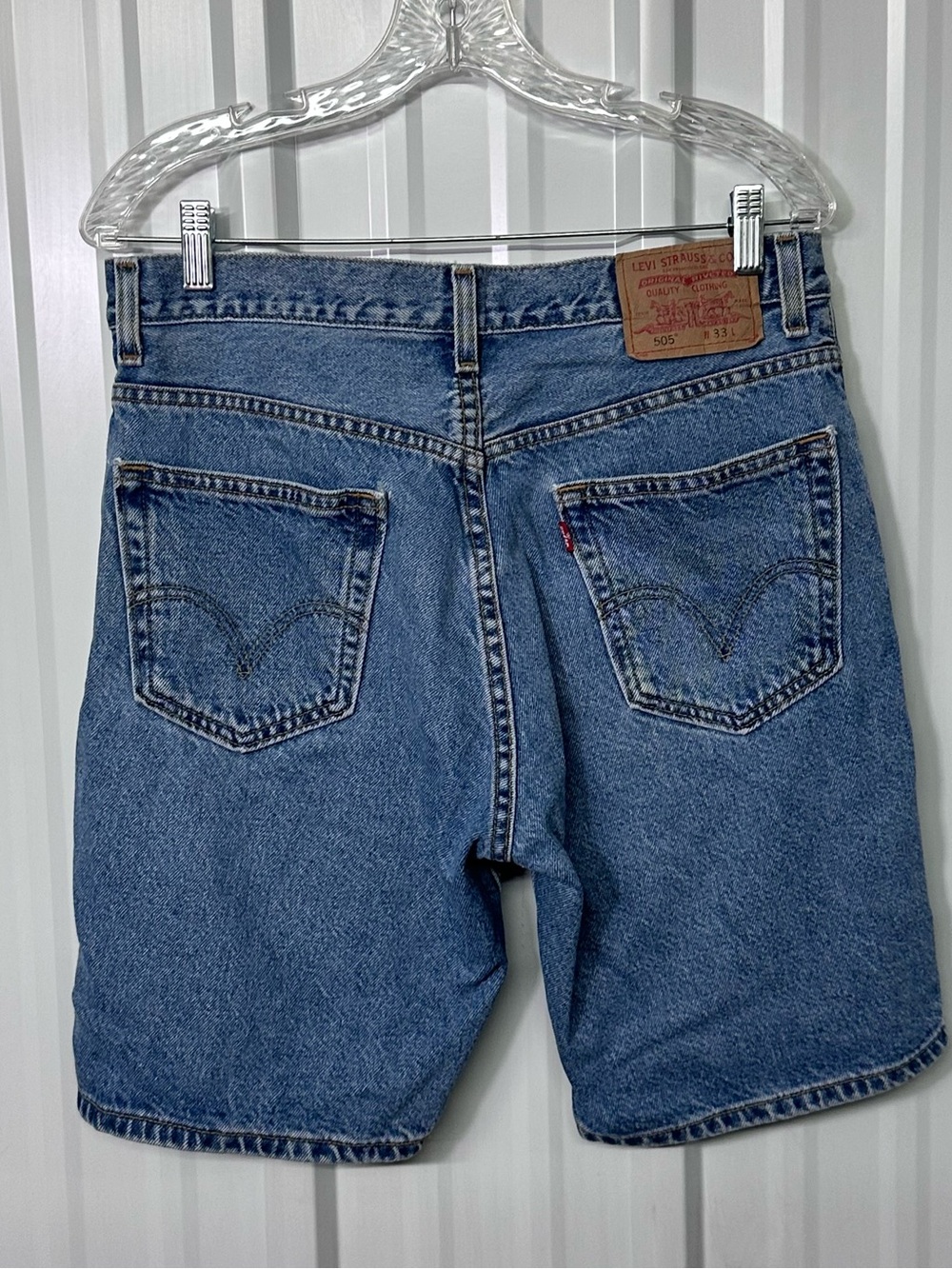 Levi’s 505 Vintage Denim Shorts Men Zip Fly Relaxed Fit Y2K Dadcore Jean Shorts